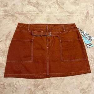 NWT Future Collective Collection denim mini skirt